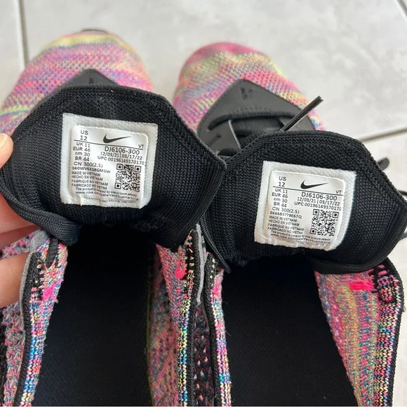 Nike Free Flyknit Multicolor Running Shoes Men's Size 12 - Picture 6 of 9